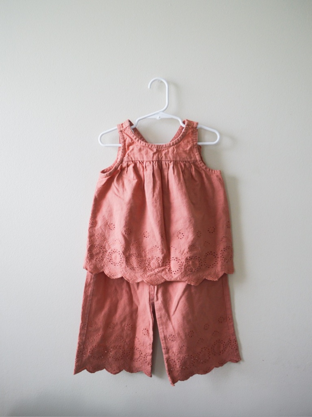 Hanna Andersson Dusty Rose Eyelet Set